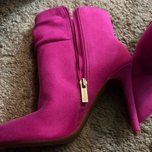 Jessica Simpson Fuchsia Suede Heeled Boots